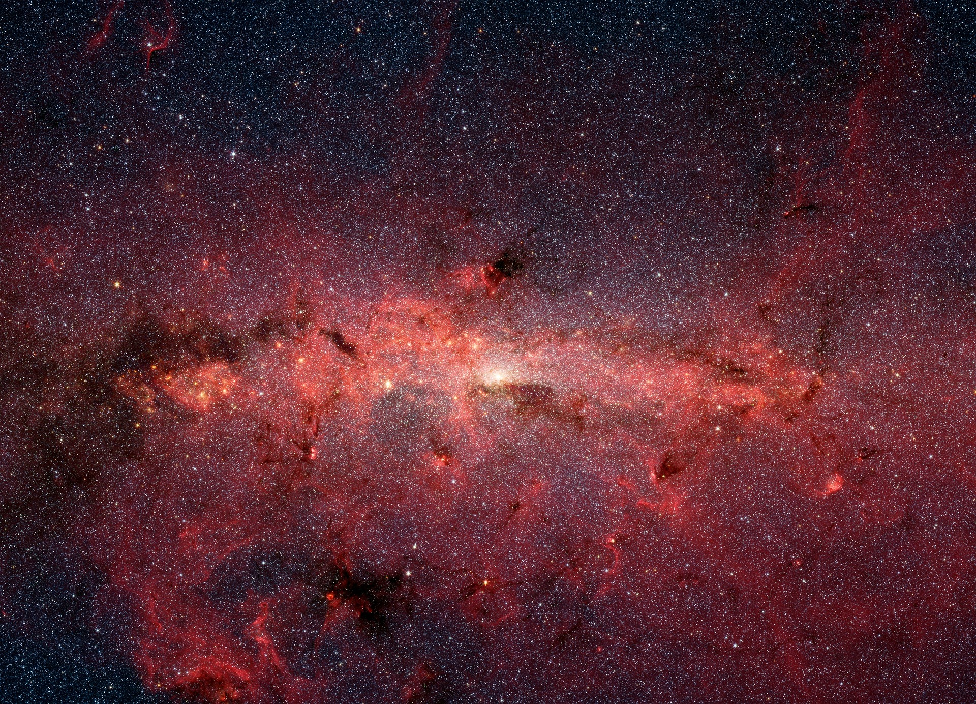 Loch der Milchstraße zeigt in Richtung Erde